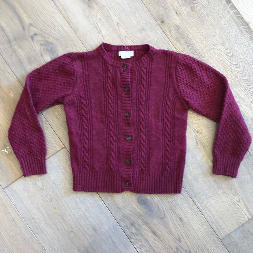 Olive Juice Rust Colored Knit Cardigan, Little Girls M